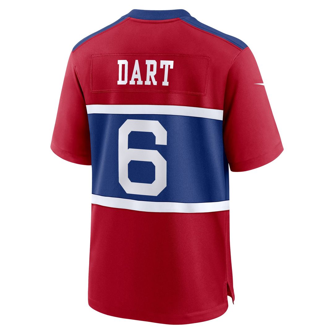 Jaxson Dart New York Giants Game Jersey - White