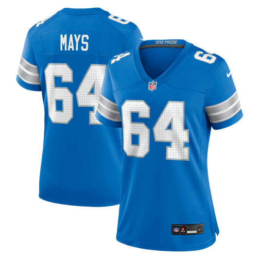 Cade Mays Detroit Lions Women's Team Game Jersey - Blue