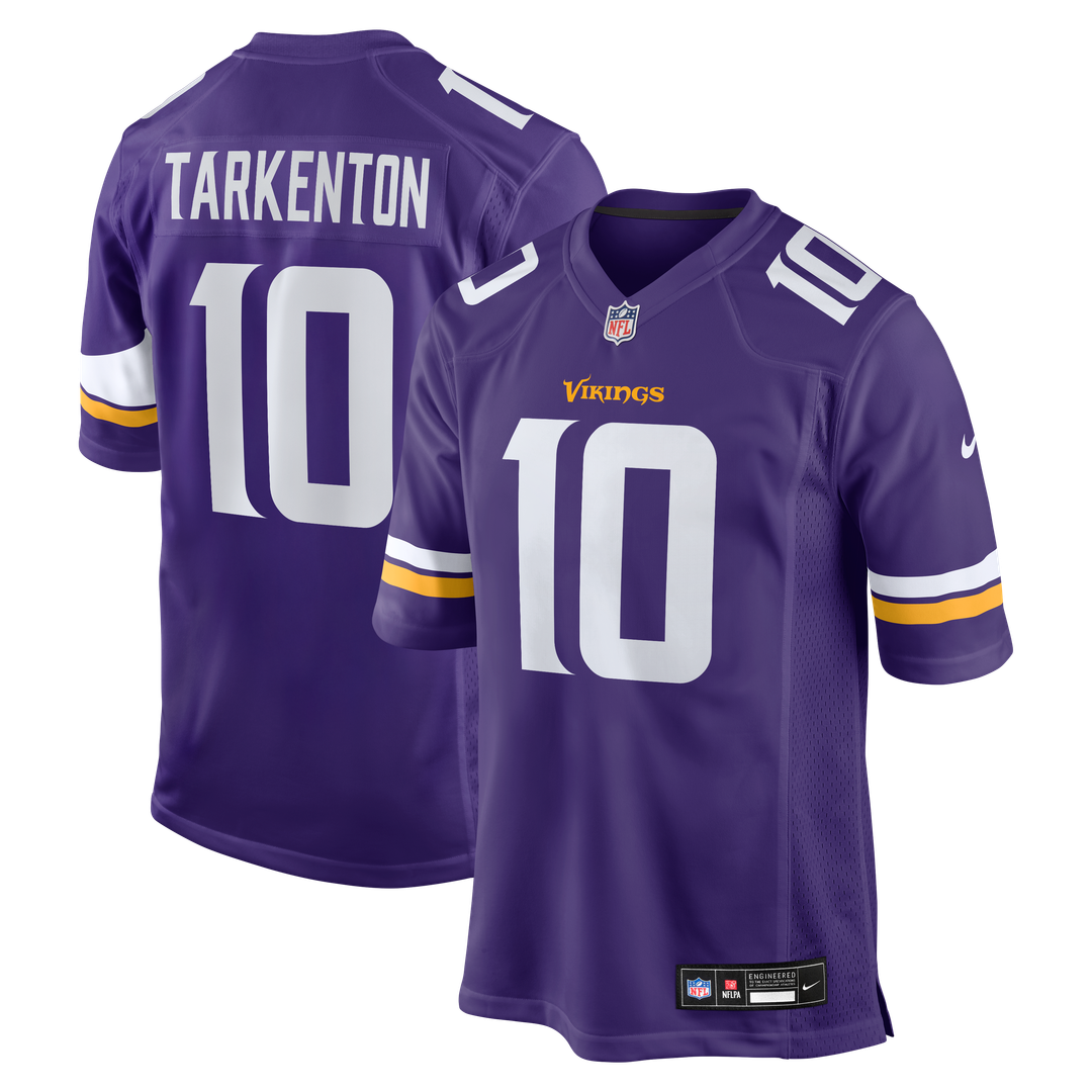 Fran Tarkenton Minnesota Vikings Game Retired Player Jersey - Purple