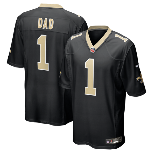 Number 1 Dad New Orleans Saints Game Jersey - Black