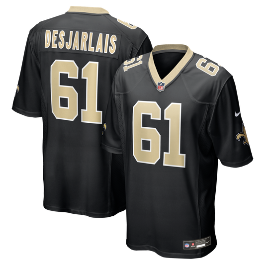 Drew Desjarlais New Orleans Saints Game Player Jersey - Black
