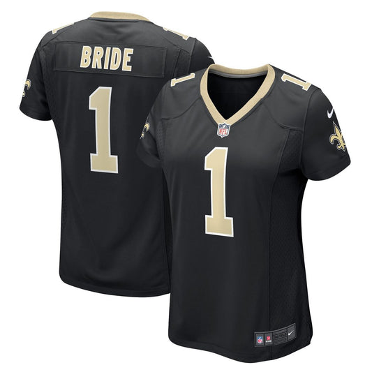 Number 1 Bride New Orleans Saints Women's Game Jersey - Black