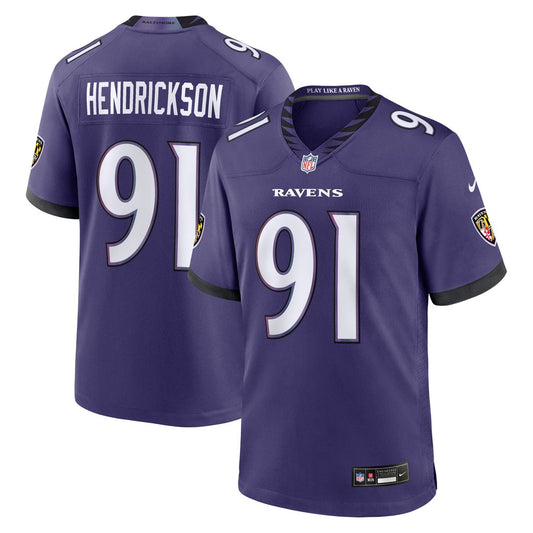 Trey Hendrickson Baltimore Ravens Team Game Jersey - Purple