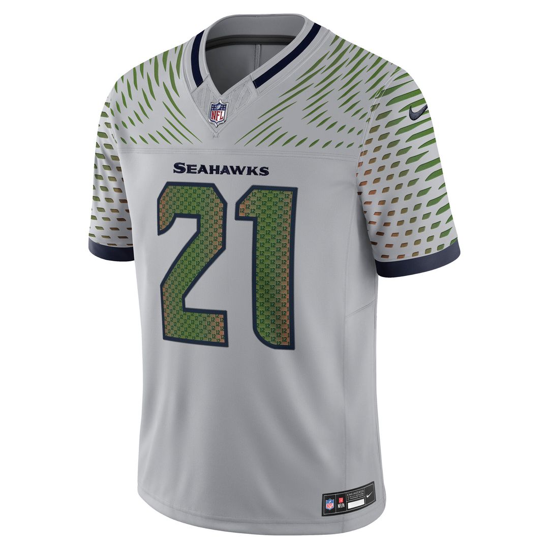 Devon Witherspoon Seattle Seahawks 2025 Rivalries Collection Stitched Limited Jersey - Wolf Gray