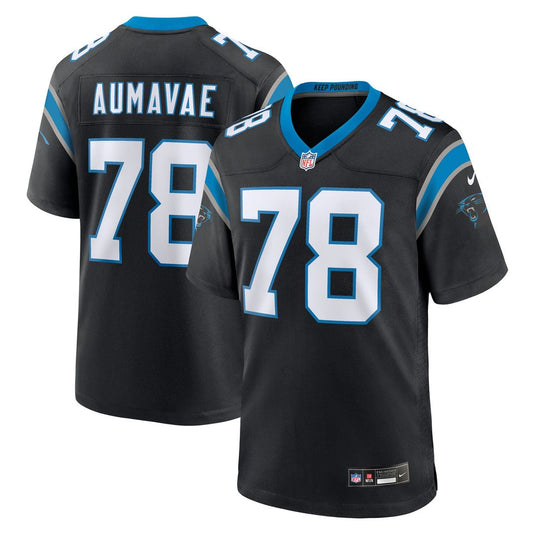 Popo Aumavae Carolina Panthers Team Game Jersey - Black