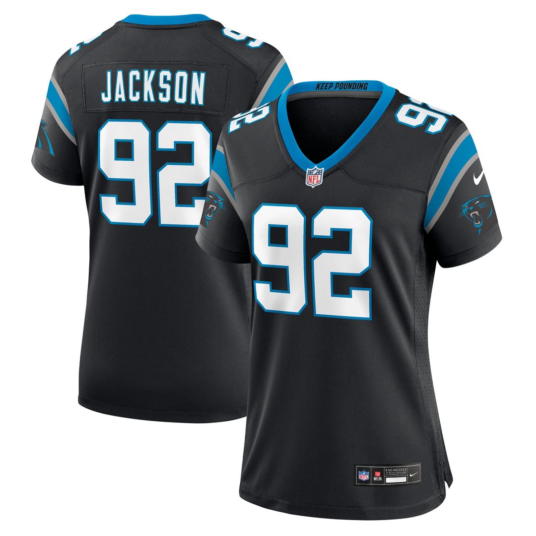 Cam Jackson Carolina Panthers Women's Team Game Jersey - Black