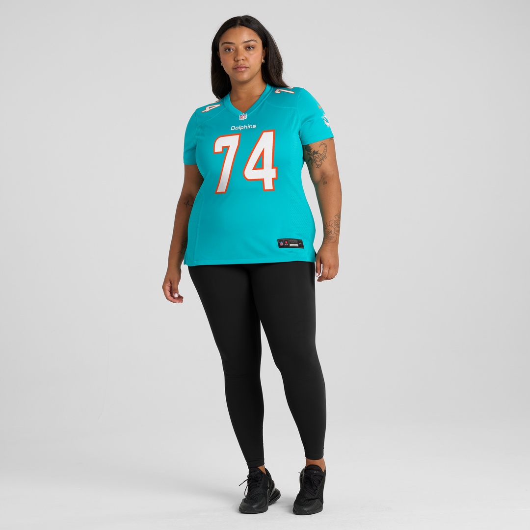 Kadyn Proctor Miami Dolphins Women's Team Game Jersey - Aqua
