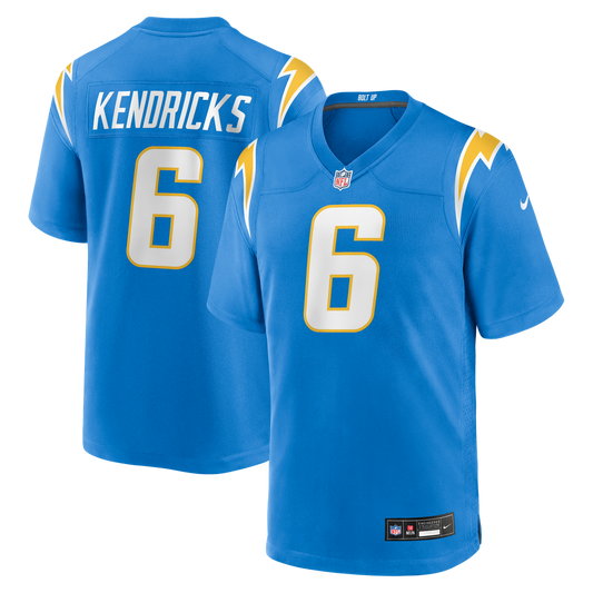 Eric Kendricks Los Angeles Chargers Game Player Jersey - Powder Blue
