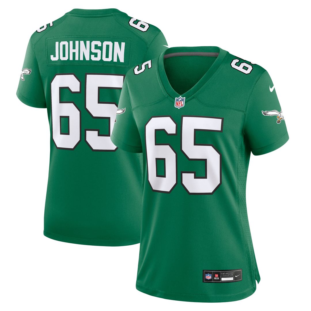 Lane Johnson Philadelphia Eagles Women's Alternate Game Jersey - Kelly Green