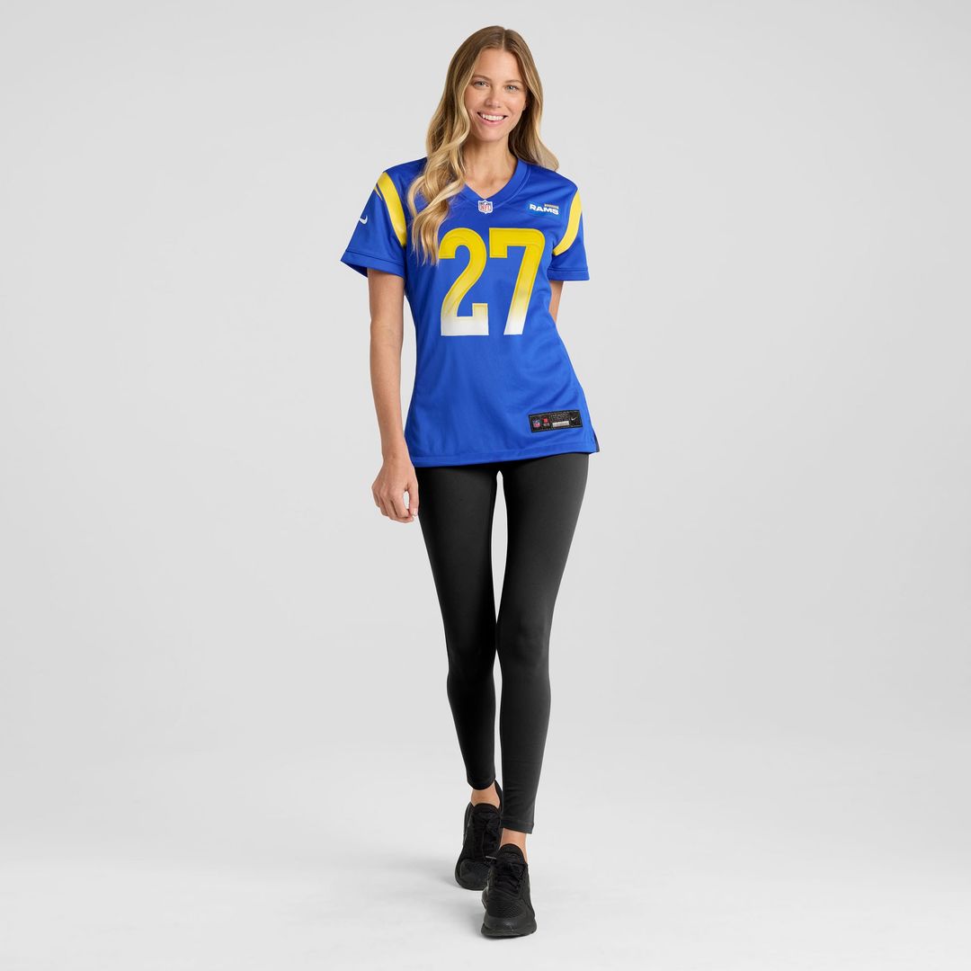 Jarquez Hunter Los Angeles Rams Women's Team Game Jersey - Royal