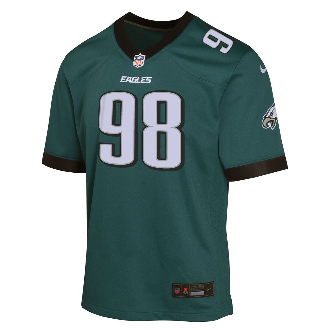 Jalen Carter Philadelphia Eagles Youth Game Player Jersey - Midnight Green