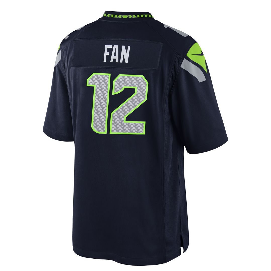 12th Fan Seattle Seahawks Youth Game Jersey - College Navy