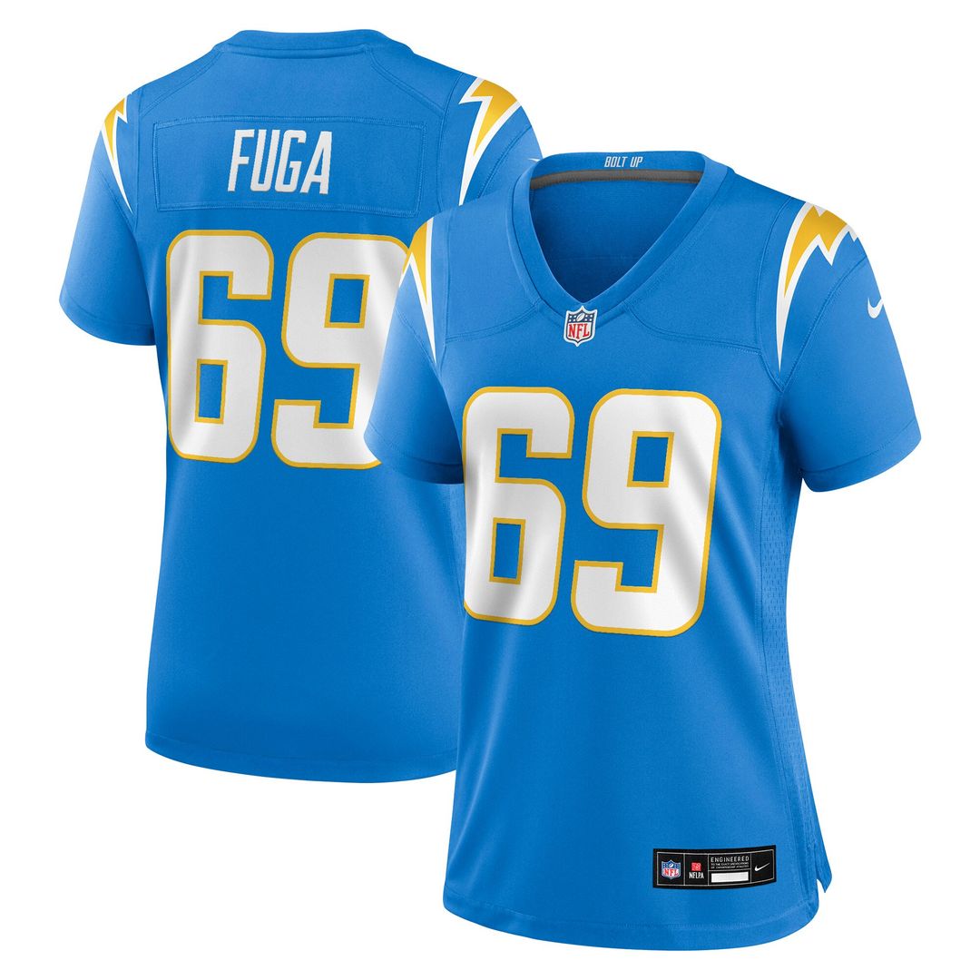 Josh Fuga Los Angeles Chargers Women's Team Game Jersey - Powder Blue