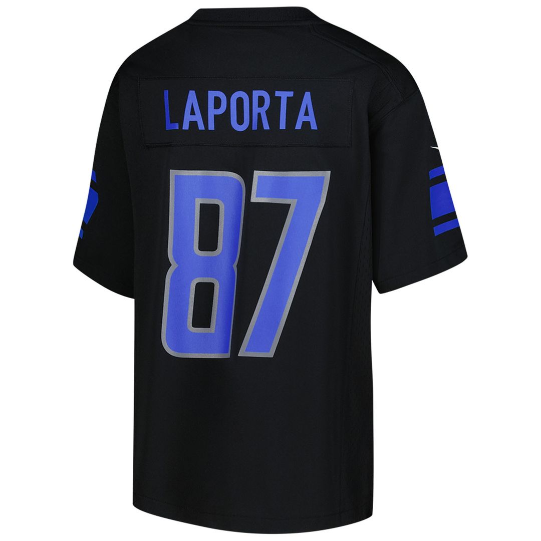 Sam LaPorta Detroit Lions Youth Game Jersey - Black