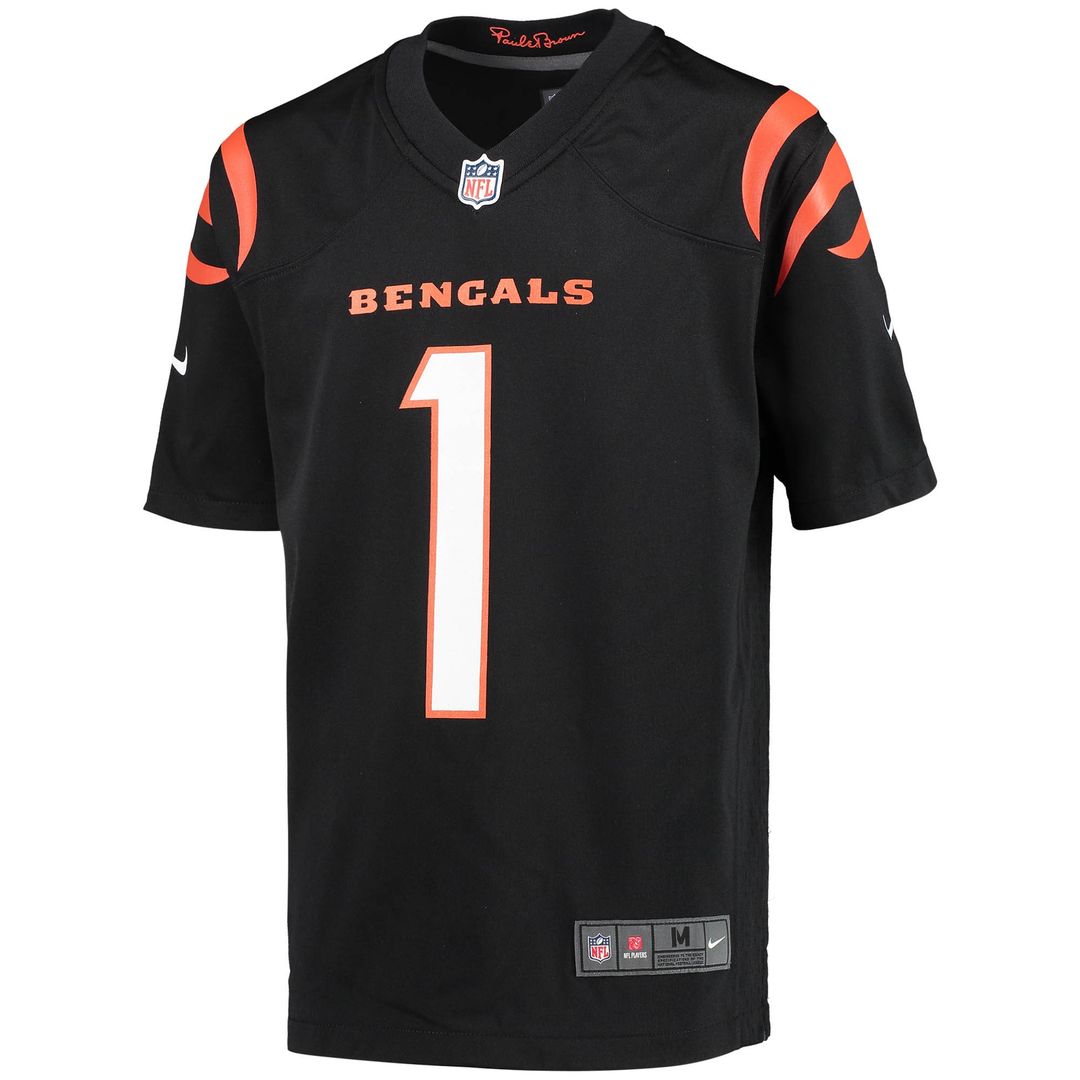 Ja'Marr Chase Cincinnati Bengals Youth Game Jersey - Black
