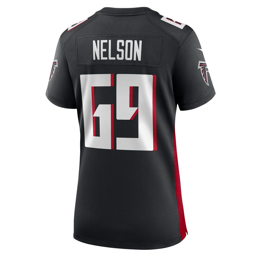 Jack Nelson Atlanta Falcons Women's Team Game Jersey - Black