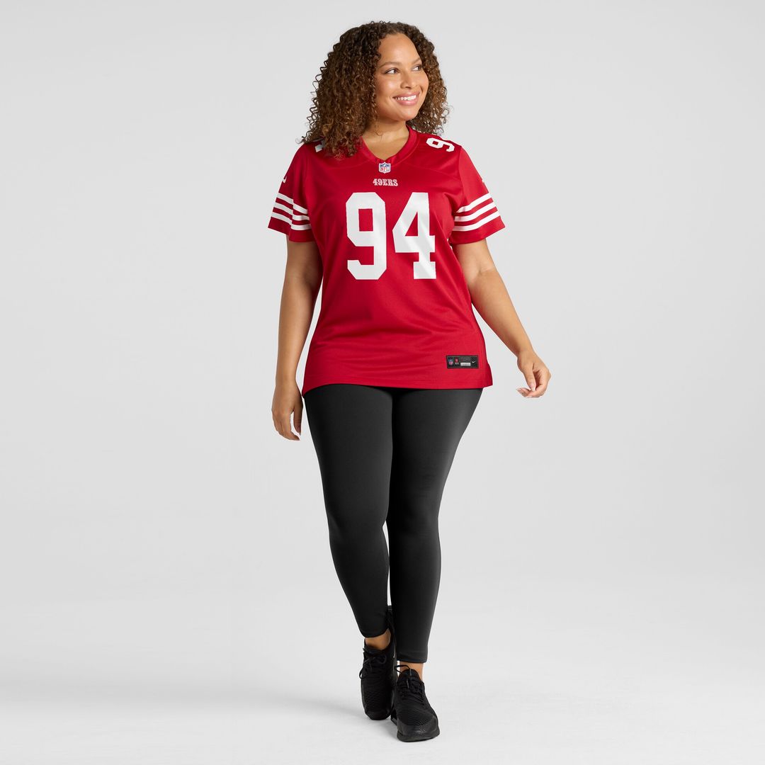 Yetur Gross-Matos San Francisco 49ers Women's Team Game Jersey - Scarlet