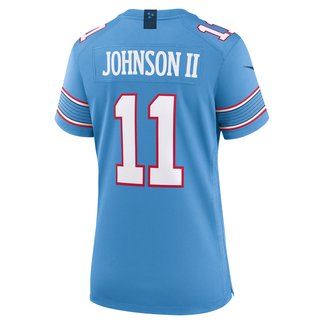 Jermaine Johnson II Tennessee Titans Women's Team Game Jersey - Light Blue