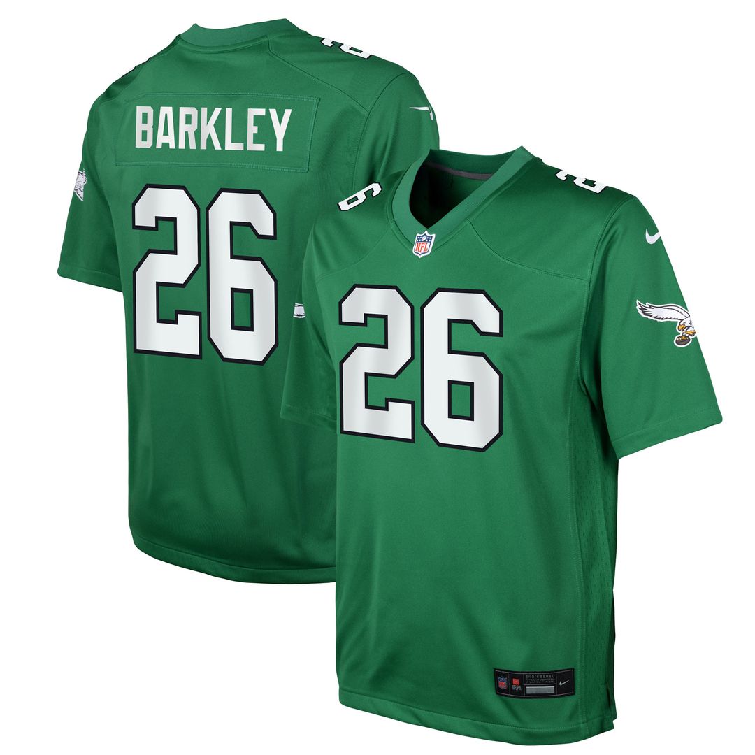 Saquon Barkley Philadelphia Eagles Youth Game Jersey - Kelly Green