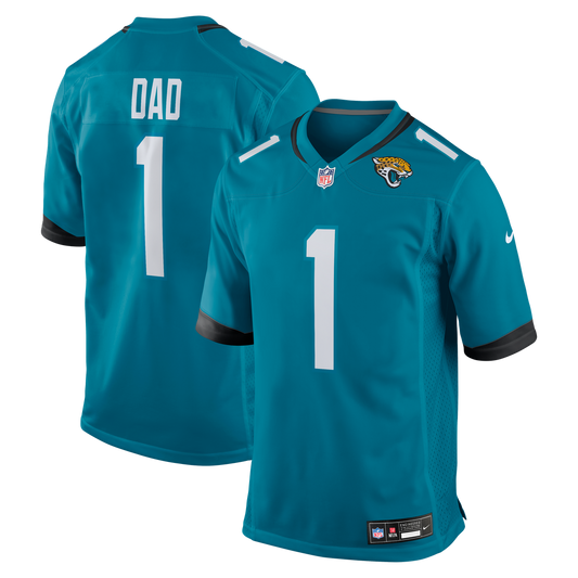 Number 1 Dad Jacksonville Jaguars Game Jersey - Teal