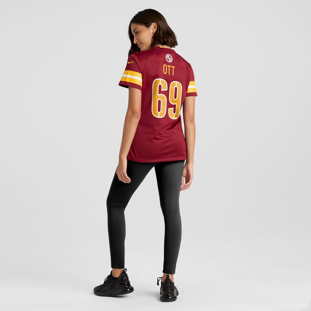 Tyler Ott Washington Commanders Women's Team Game Jersey - Burgundy