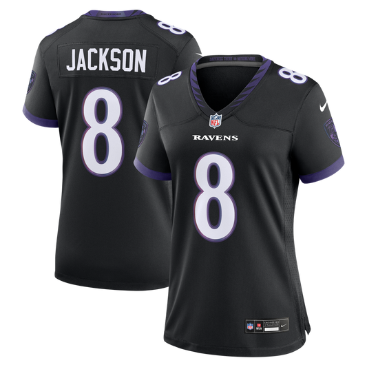Lamar Jackson Baltimore Ravens Women's Alternate Game Jersey - Black