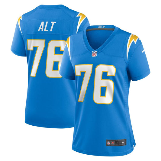 Joe Alt Los Angeles Chargers Women's 2024 Draft First Round Pick Player Game Jersey - Powder Blue