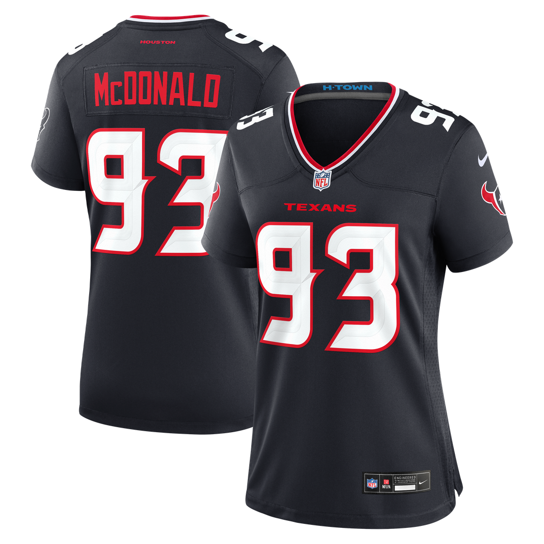 Kayden McDonald Houston Texans Women's Team Game Jersey - Navy