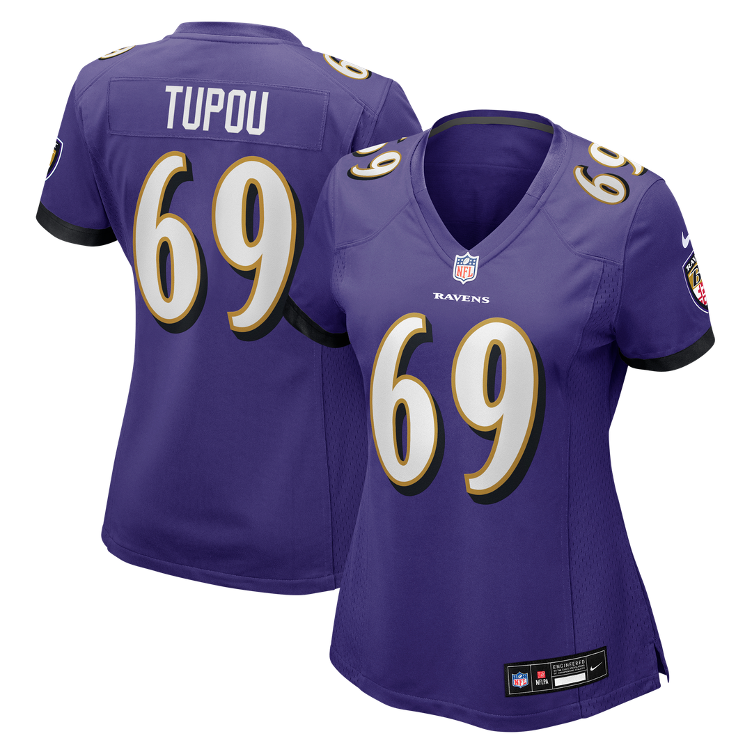 Josh Tupou Baltimore Ravens Women's Team Game Jersey - Purple