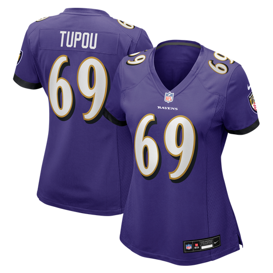 Josh Tupou Baltimore Ravens Women's Team Game Jersey - Purple