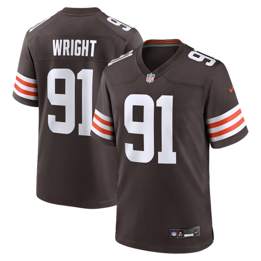Alex Wright Cleveland Browns Team Game Jersey - Brown