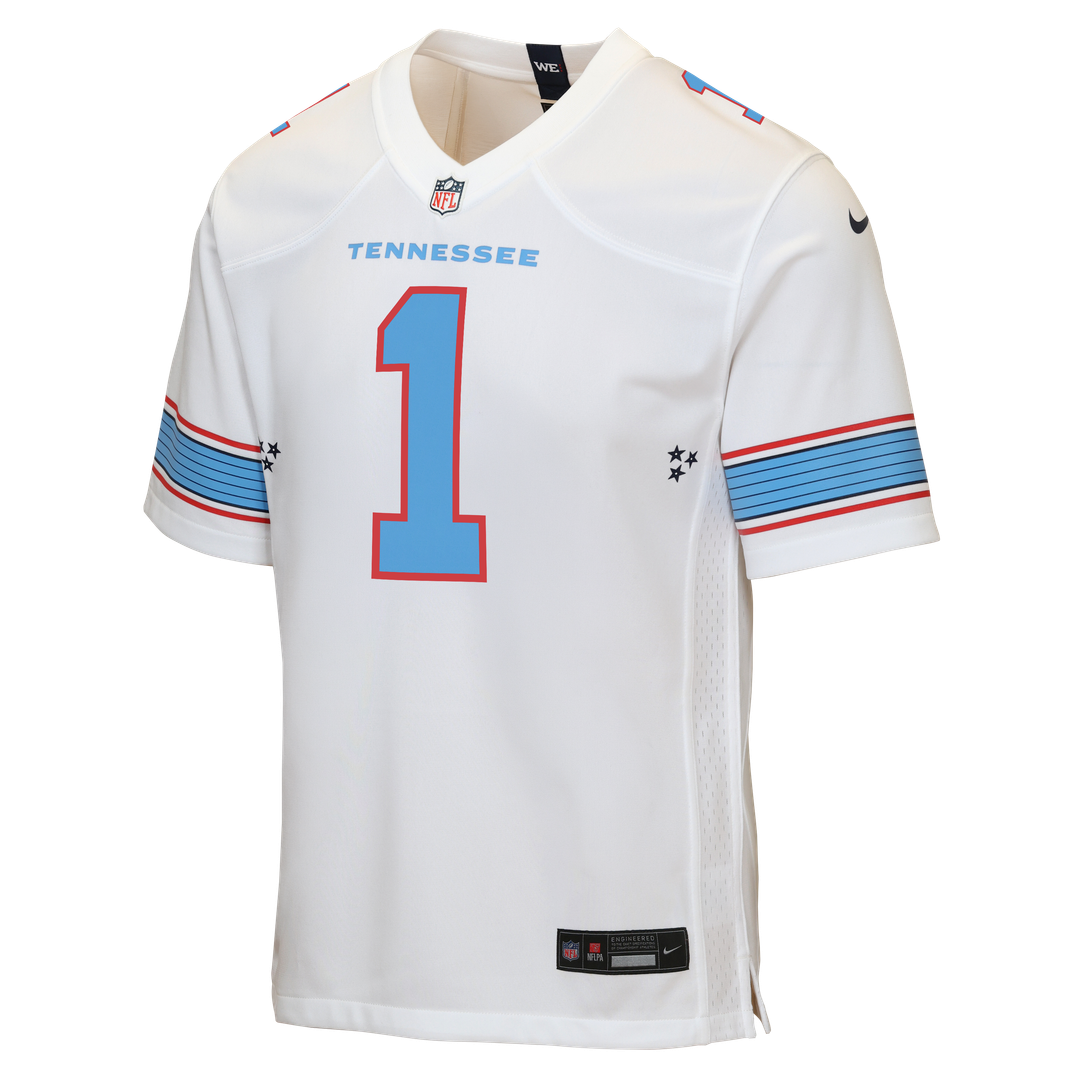 Cameron Ward Tennessee Titans Youth Game Jersey - Light Blue