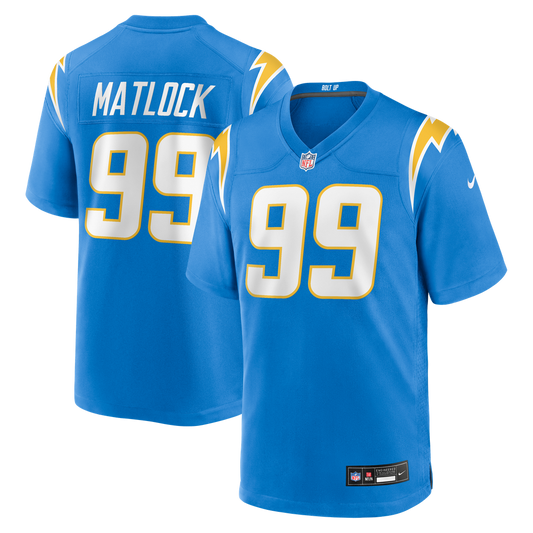 Scott Matlock Los Angeles Chargers Team Game Jersey - Powder Blue
