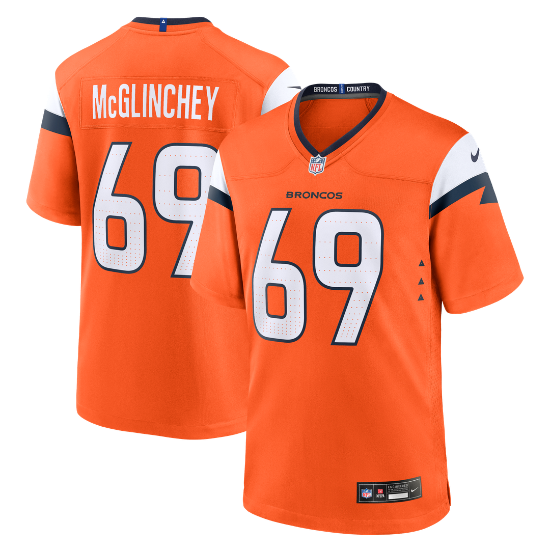 Mike McGlinchey Denver Broncos Team Game Jersey - Orange