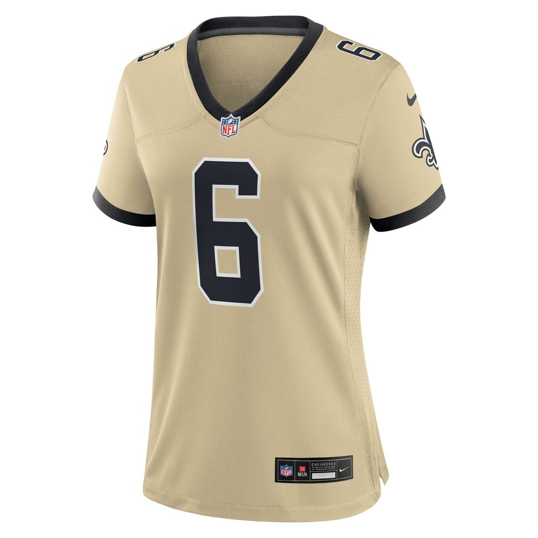 Tyler Shough New Orleans Saints Women's Game Jersey - Black