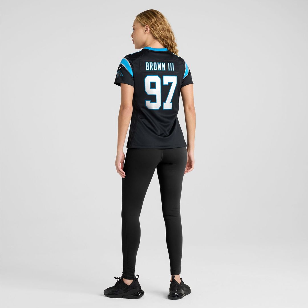 Bobby Brown III Carolina Panthers Women's Team Game Jersey - Black