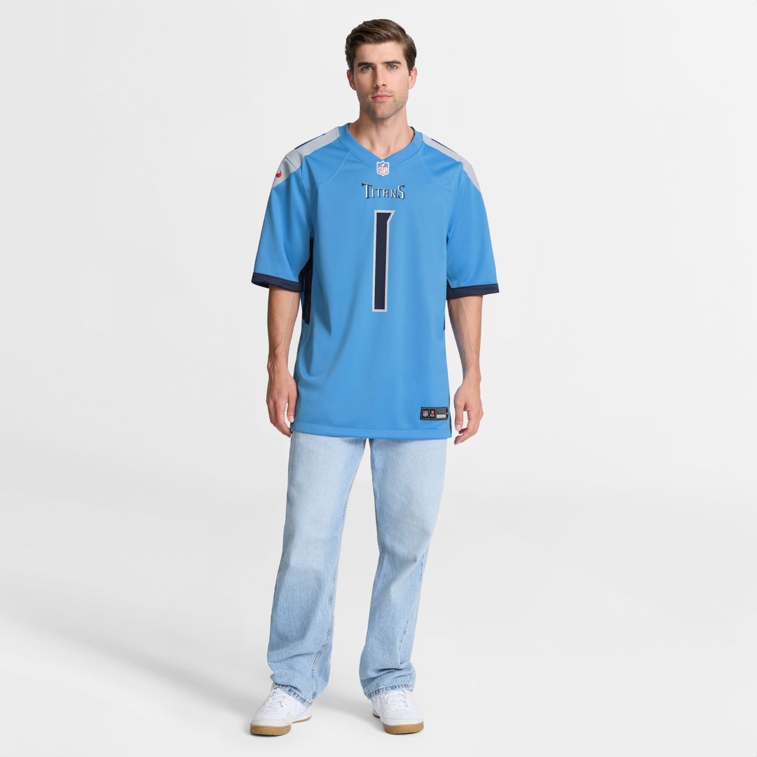 Cameron Ward Tennessee Titans Team Game Jersey - Light Blue