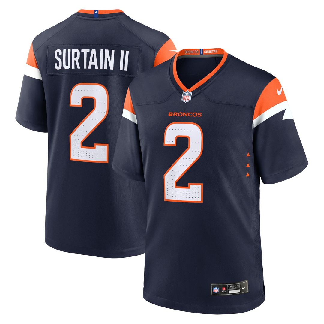 Patrick Surtain II Denver Broncos Team Game Jersey - Orange