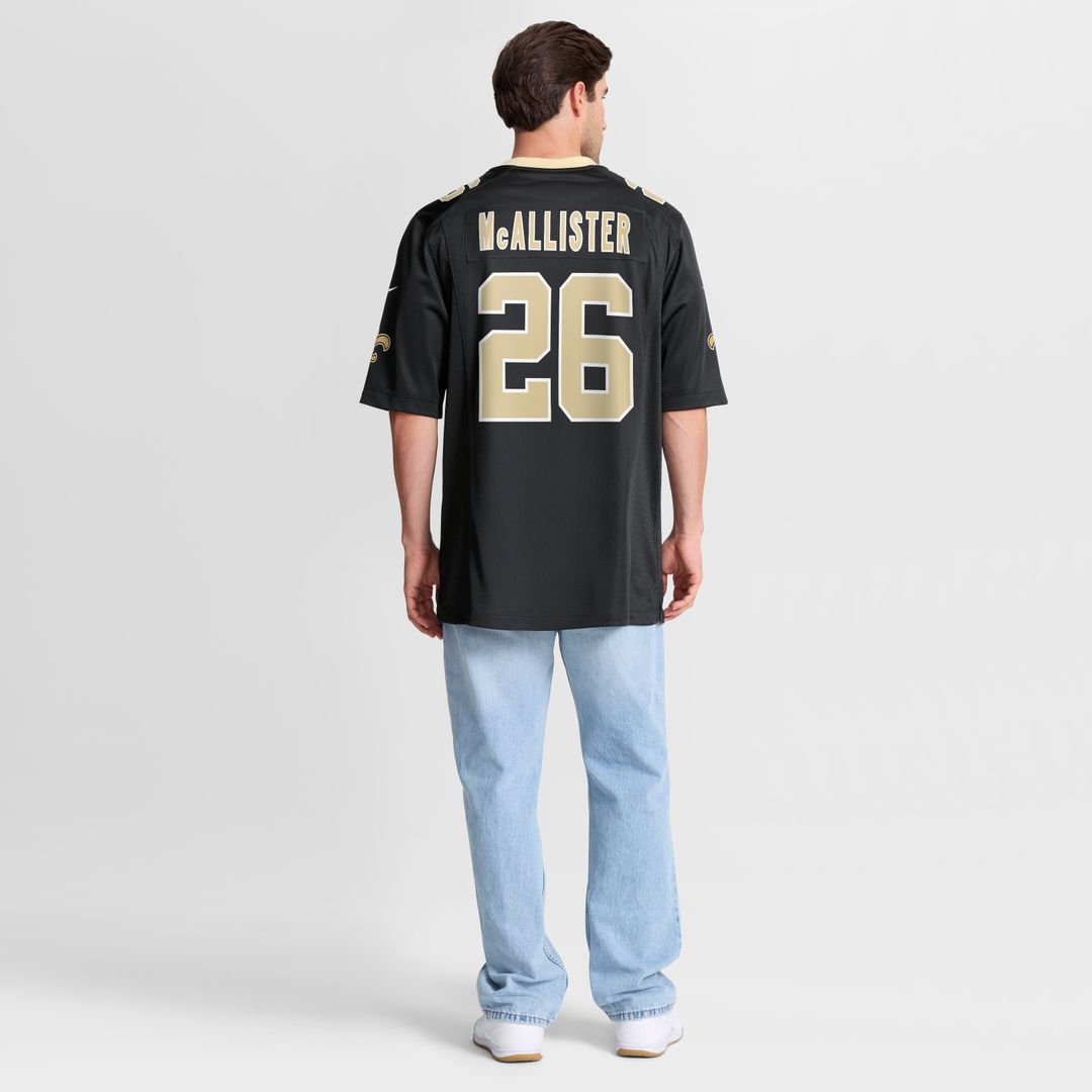 Deuce McAllister New Orleans Saints Game Retired Player Jersey - Black