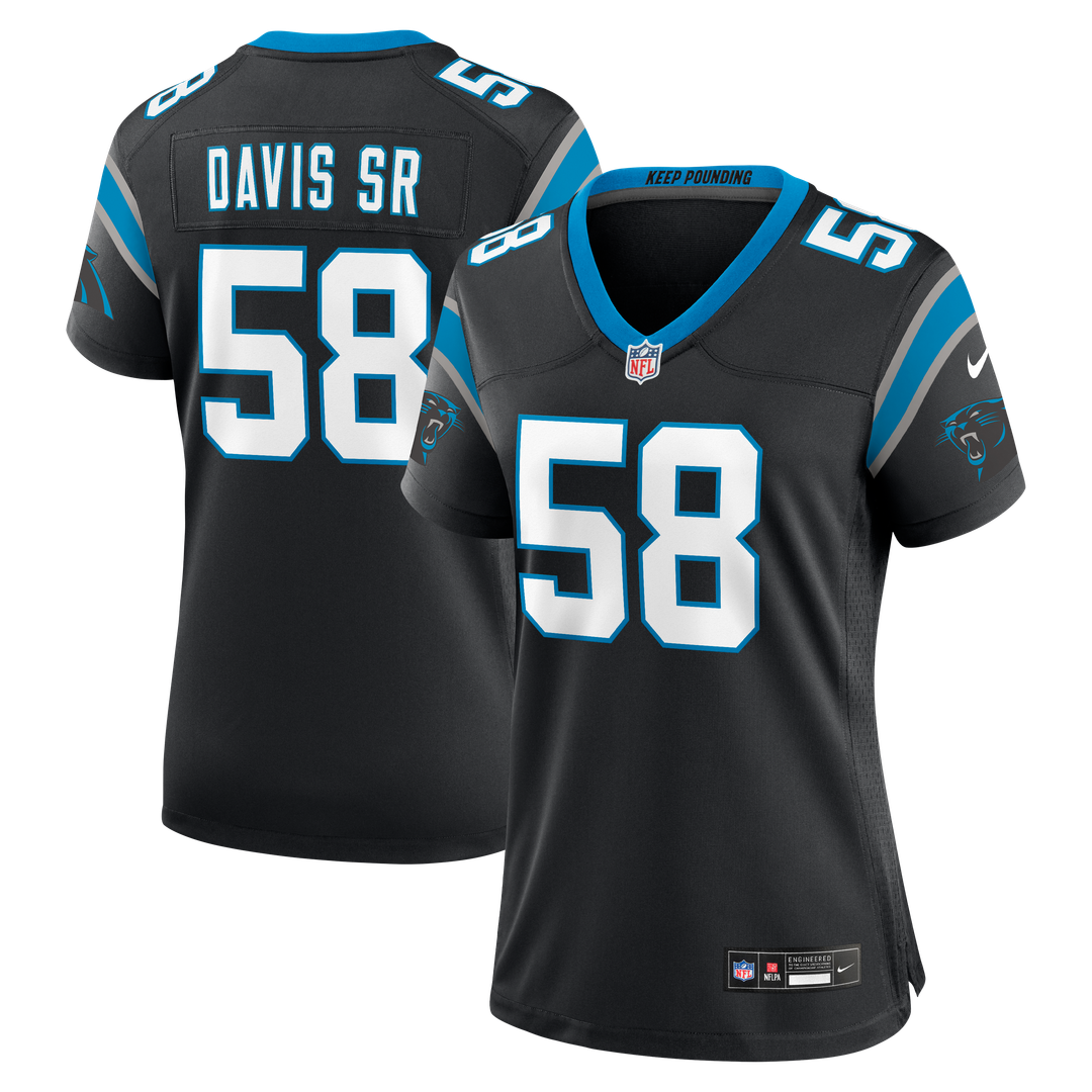 Thomas Davis Sr. Carolina Panthers Women's Team Retired Game Jersey - Black