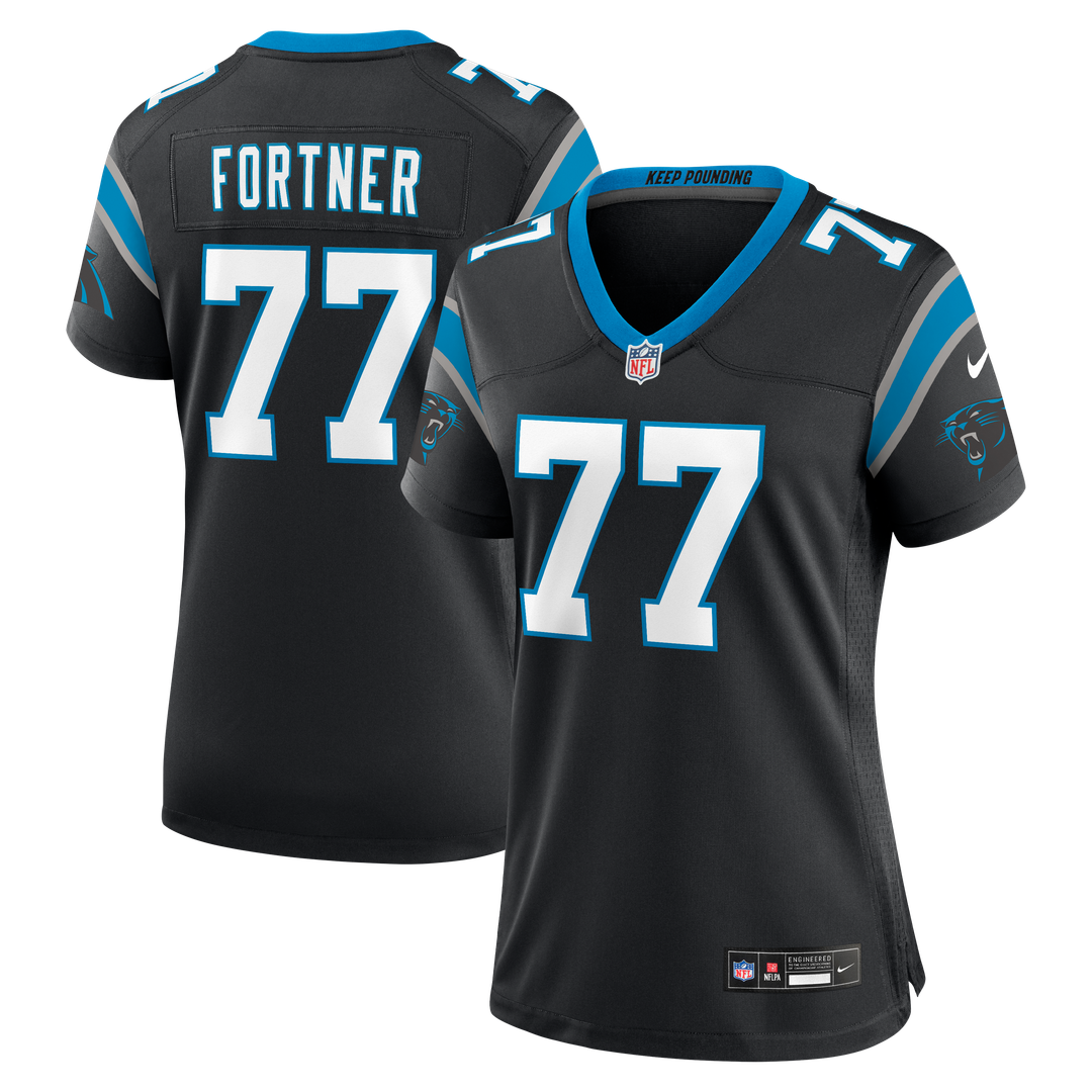Luke Fortner Carolina Panthers Women's Team Game Jersey - Black