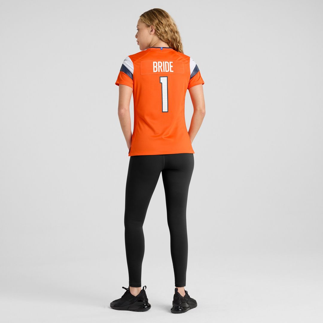 Number 1 Bride Denver Broncos Women's Game Jersey - Orange