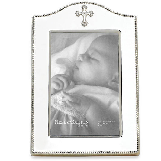 Abbey Cross Silverplate 4x6 Photo Frame