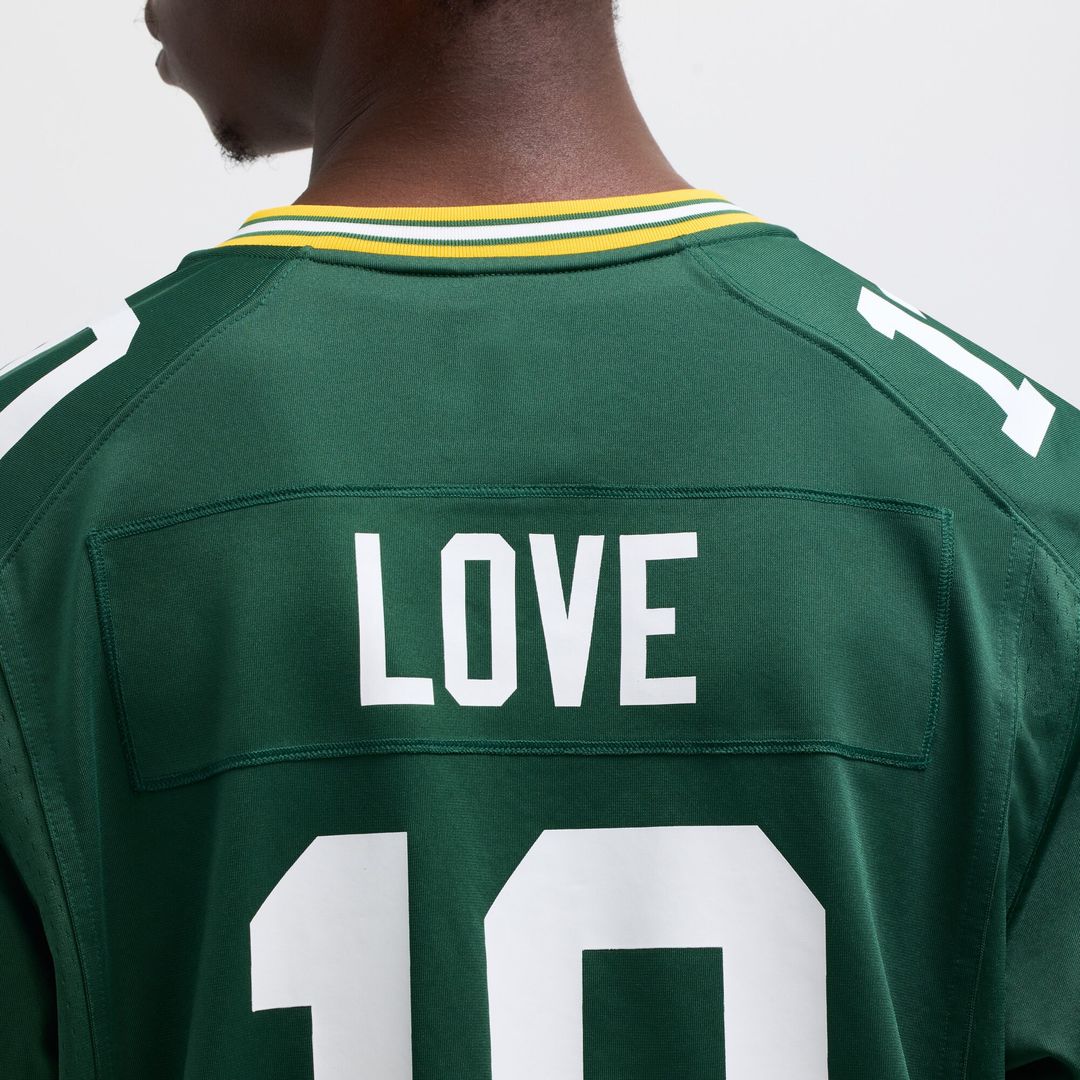 Love Green Bay Packers Player Game Jersey - Green