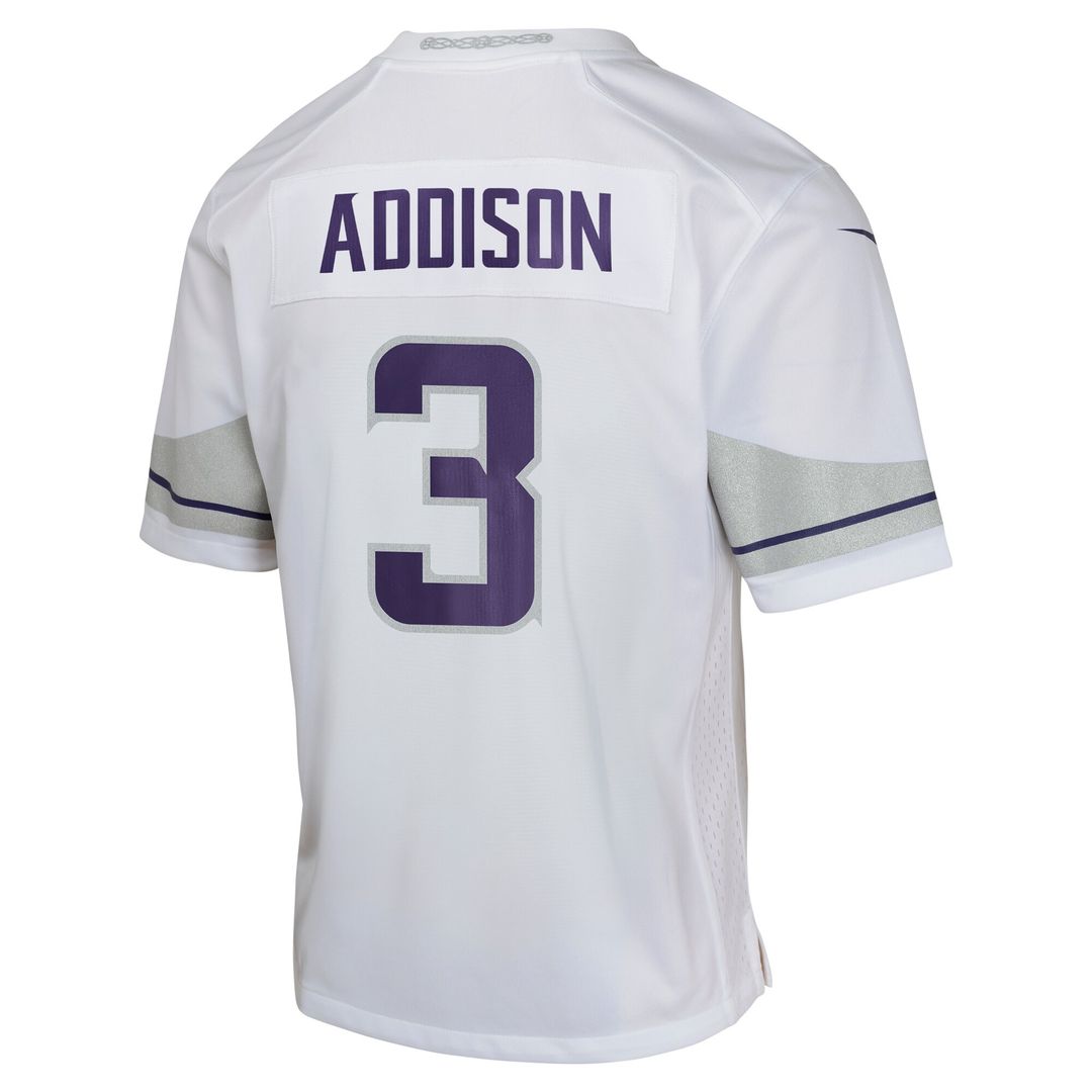 Addison Minnesota Vikings Youth Game Jersey - White