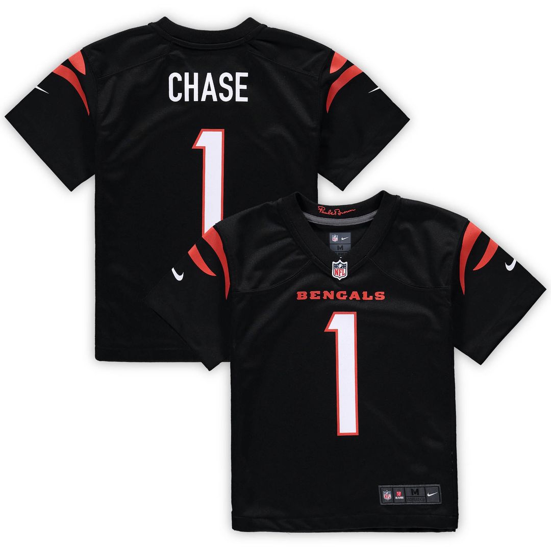 Ja'Marr Chase Cincinnati Bengals Preschool Game Jersey - Black