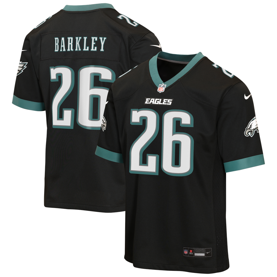 Saquon Barkley Philadelphia Eagles Youth Team Game Jersey - Midnight Green