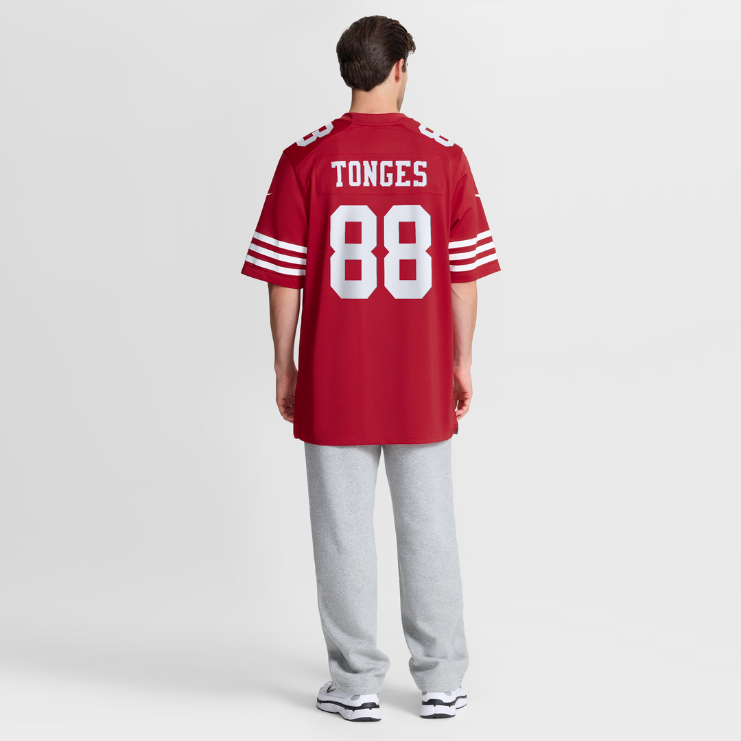 Jake Tonges San Francisco 49ers Team Game Jersey - Scarlet
