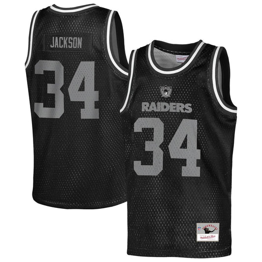 Bo Jackson Las Vegas Raiders Mitchell & Ness Youth Retired Player Basketball Fashion Jersey - Black
