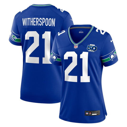 Devon Witherspoon Seattle Seahawks Women's Alternate 50th Season Game Jersey - Royal